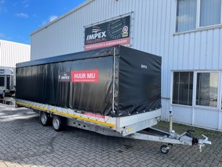 Kar 224 Huif aanhanger groot dubbelas (600x200x180)